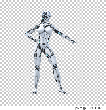 人型ロボット　perming3DCG イラスト素材 49019072