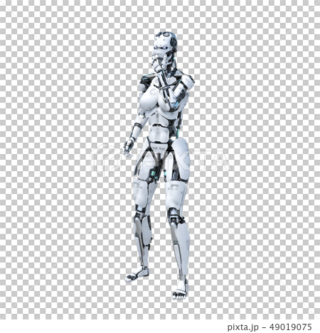 人型ロボット perming3DCG イラスト素材 人型ロボット perming3DCG イラスト素材 49019075