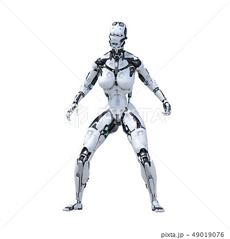 人型ロボット perming3DCG イラスト素材 人型ロボット perming3DCG イラスト素材 49019076