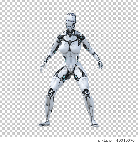 人型ロボット perming3DCG イラスト素材 人型ロボット perming3DCG イラスト素材 49019076
