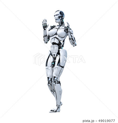 人型ロボット perming3DCG イラスト素材 人型ロボット perming3DCG イラスト素材 49019077