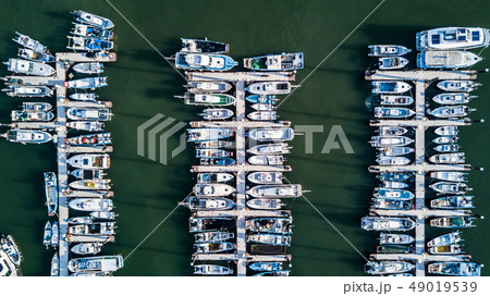Yacht parking, A marina lot, Yacht and sailboat. Yacht parking, A marina lot, Yacht and sailboat. 49019539