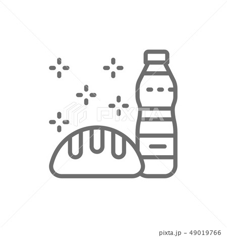 Food for charity, donation, volunteering line icon. Food for charity, donation, volunteering line icon. 49019766