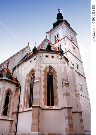 Church of St Mark - tower in Zagreb, Croatia Church of St Mark - tower in Zagreb, Croatia 49020389