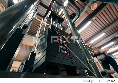 Weights in gym machine Weights in gym machine 49020482