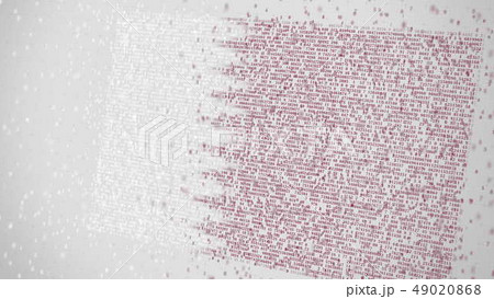 Falling numbers make up flag of QATAR. Conceptual 3D rendering 49020868