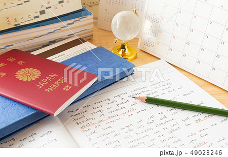 英語　勉強　学習　ノート　留学　勉強イメージ　海外赴任 49023246