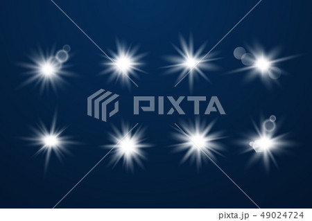 Set of Glowing Light Stars 49024724