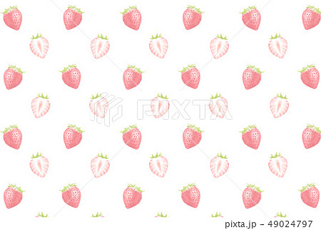 イチゴ背景２のイラスト素材 49024797 Pixta