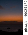 beautiful view on la gomera island and sky while sunset 49025179