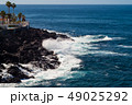 beautiful view on blue ocean water and rocky coast line 49025292