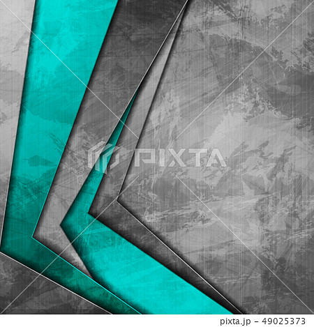 Grunge tech corporate cyan and grey background 49025373
