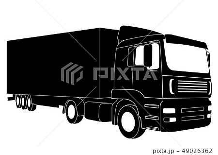 detailed truck silhouette 49026362