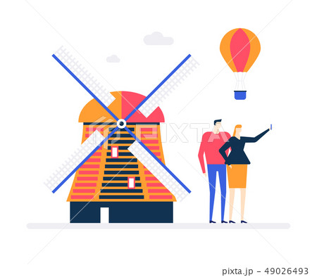 Travel to Netherlands - colorful flat design style illustration Travel to Netherlands - colorful flat design style illustration 49026493
