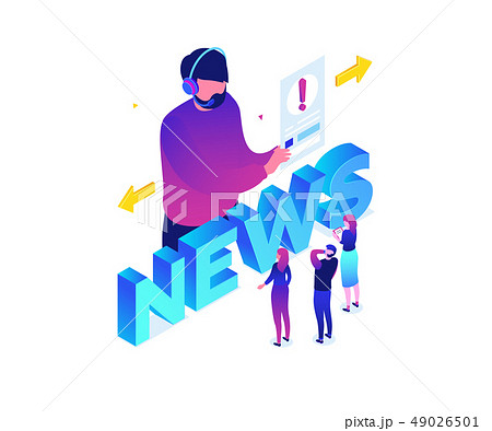 News concept - modern colorful isometric vector illustration News concept - modern colorful isometric vector illustration 49026501