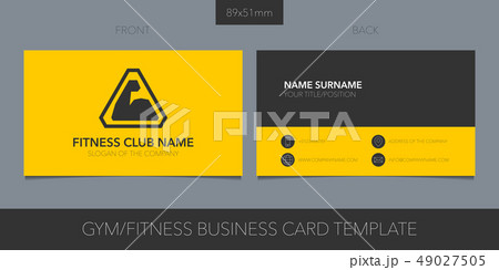 Gym, sport club vector layout of business card 49027505