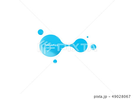 Probiotics bacteria vector design. Concept of design with Lactobacillus Probiotic Bacteria. Template 49028067