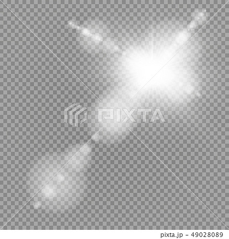 Vector transparent sunlight special lens flare light effect. Sun flash with rays and spotlight Vector transparent sunlight special lens flare light effect. Sun flash with rays and spotlight 49028089