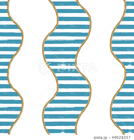 Seamless pattern sea nautical illustration. 49028357
