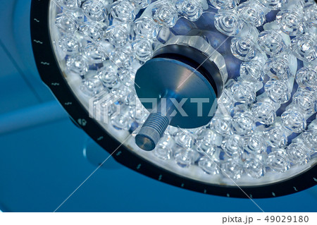 surgical lamp in operation room take with art lighting and blue filter 49029180