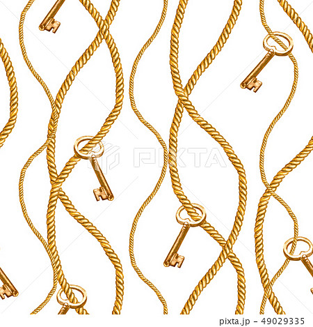 Golden chain glamour seamless pattern 49029335
