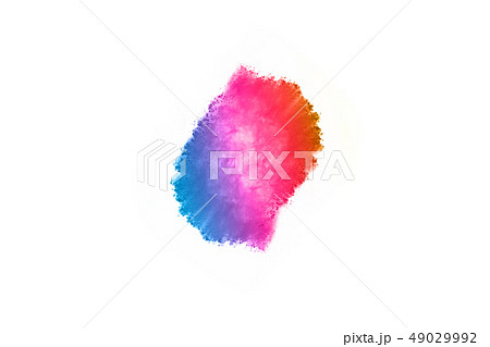 Colorful powder explosion on white background. 49029992