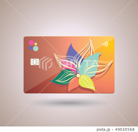 Credit card design  with  shadow. Detailed 49030568