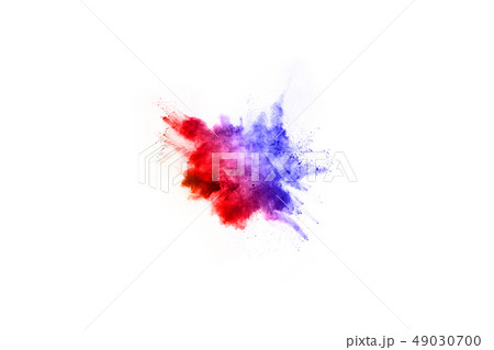 Colorful powder explosion on white background. 49030700