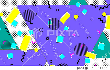 Pop art color background. Memphis pattern 49031477