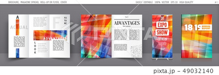 Set of Vector template layout annual report 49032140