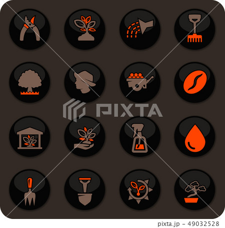 Gardening icons set Gardening icons set 49032528