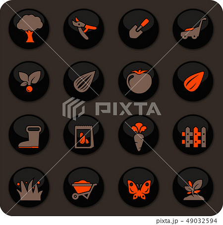 Gardening icons set Gardening icons set 49032594