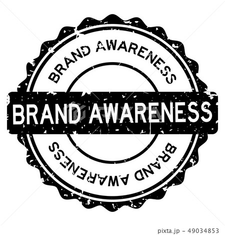 Grunge black brand awareness word round rubber Grunge black brand awareness word round rubber 49034853