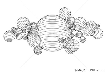 Abstract outline spheres concept. Vector Abstract outline spheres concept. Vector 49037352