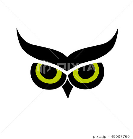 Owl eyes, black silhouette for your design 49037760