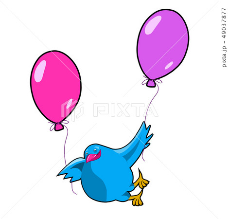 Stock Illustration Pigeon on Balloons Stock Illustration Pigeon on Balloons 49037877