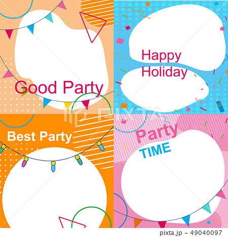 Set of Multicolored Festive Photo Frames for Party 49040097