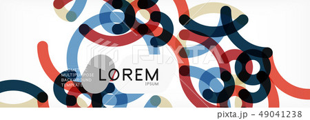 Curly wave lines abstract background design, transparent color lines on gray Curly wave lines abstract background design, transparent color lines on gray 49041238