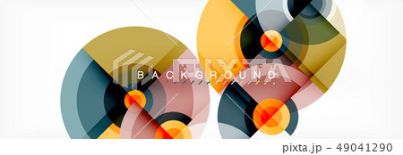 Circle geometric composition abstract background design, cover, template, brochure, flyer. 49041290