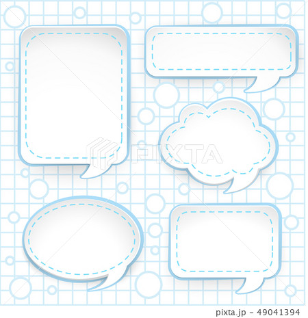 Five different designs of speech bubbles Five different designs of speech bubbles 49041394