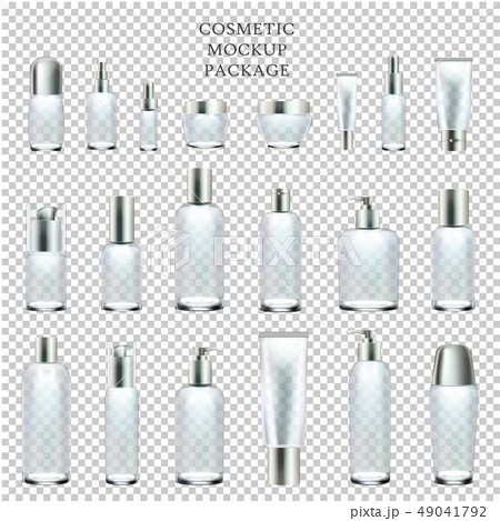 Cosmetic Mockup Set Package Glass Different Size. 49041792