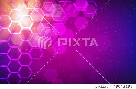 Background template with hexagons on purple Background template with hexagons on purple 49042199