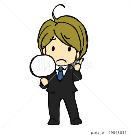 【若い社員】ミニ　マルバツサイン　ナンバー　数字　カウント　番号 49043055