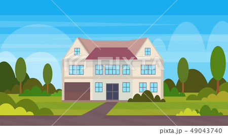 town house cottage country real estate concept private residential architecture home exterior 49043740