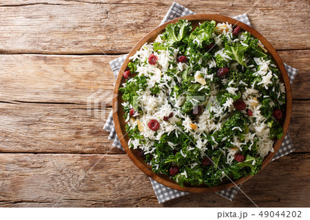 Garlic basmati rice with kale cabbage and dried Garlic basmati rice with kale cabbage and dried 49044202