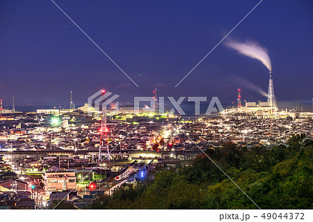パワースポット石の宝殿、宝殿山からの夜景(兵庫県高砂市阿弥陀町生石)※作品コメント欄に撮影位置 パワースポット石の宝殿、宝殿山からの夜景(兵庫県高砂市阿弥陀町生石)※作品コメント欄に撮影位置 49044372