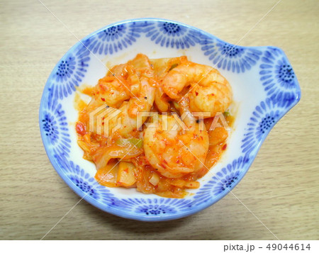 家庭の白菜キムチのエビチリ 49044614