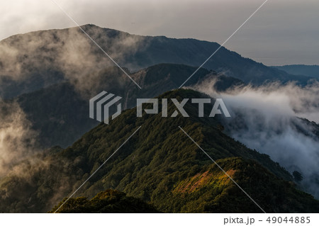 栂海新道 栂海山荘から見る夕暮れの白鳥山への稜線 栂海新道 栂海山荘から見る夕暮れの白鳥山への稜線 49044885