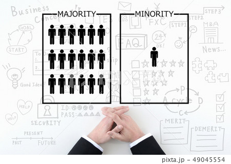 ビジネスイメージ―多数派と少数派 ビジネスイメージ―多数派と少数派 49045554