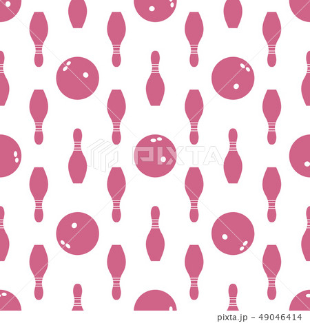 Seamless pattern with bowling pins and bowls Seamless pattern with bowling pins and bowls 49046414